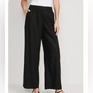 Old Navy Extra High Waisted Linen Pants Blackjack XXL